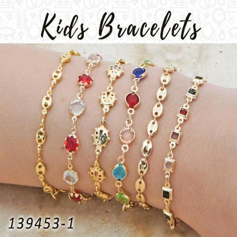 40 Kids Bracelet Brazaletes en capas de oro ($2.50) c/u