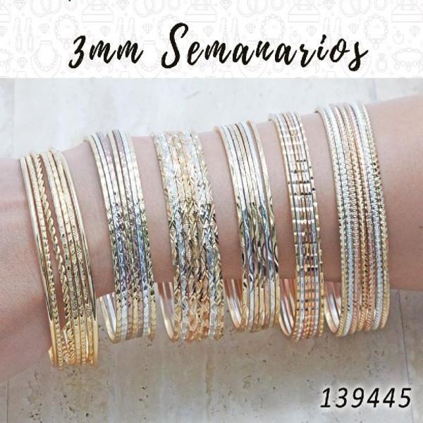 Gold Filled Jewelry — 25 sets of 3mm Semanarios in $4.00 ea — main product view — SKU 139445 | Oro Laminado joyería — 25 sets of 3mm Semanarios in $4.00 ea — SKU 139445