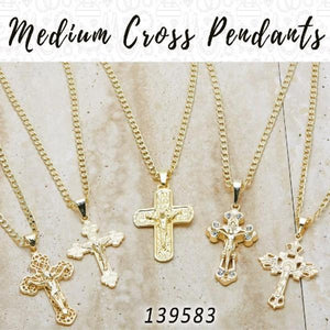 Gold Filled Pendant — Medium Cross Pendants in — main product view — SKU 139583.22 | Oro Laminado dije — Medium cruz Pendants in — SKU 139583.22