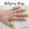 20 anillos religiosos en capas de oro ($5.00) c/u