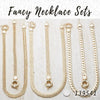 4 Fancy Necklace Sets in Gold Layered ($25.00) ea