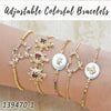 18 Adjustable Colorful Bracelets in Gold Layered ($5.55) ea