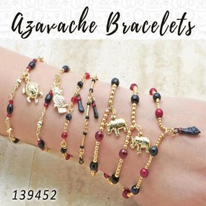 Gold Filled Bracelet — 20 Azavache Bracelets in $5.00 ea — main product view — SKU 139452 | Oro Laminado brazalete — 20 Azavache Bracelets in $5.00 ea — SKU 139452
