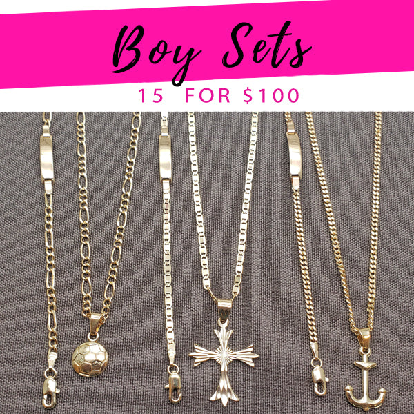 15 Sets for Boys in Gold Layered ($6.67 each) for $100