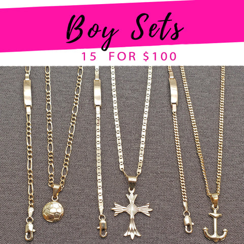 15 Sets for Boys in Gold Layered ($6.67 each) for $100