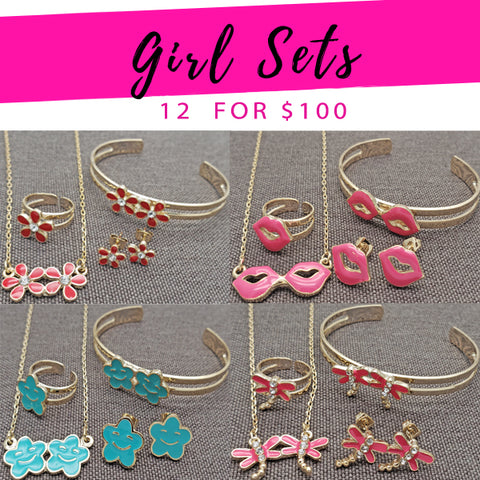 12 Sets for Girls in Gold Layered ($8.33 each) for $100