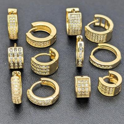 14K Gold Filled Hoop Earrings, Gold Hoops Earrings for Womens / Ladies  Girls Womens Earrings / Aretes Argollas en Oro Laminado Para Mujer 